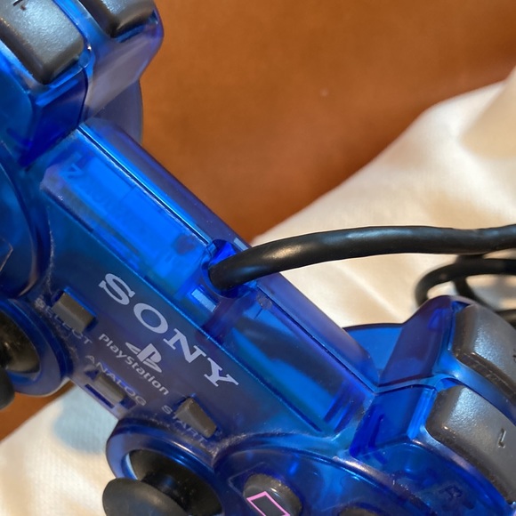 Sony PlayStation 2 dual shock 2 controllers blue black - Picture 9 of 14